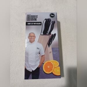 Chef Robert Irvine 7 piece knife set with wood block